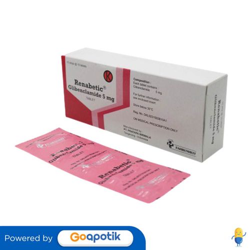 Jual RENABETIC 5 MG BOX 100 TABLET | Shopee Indonesia