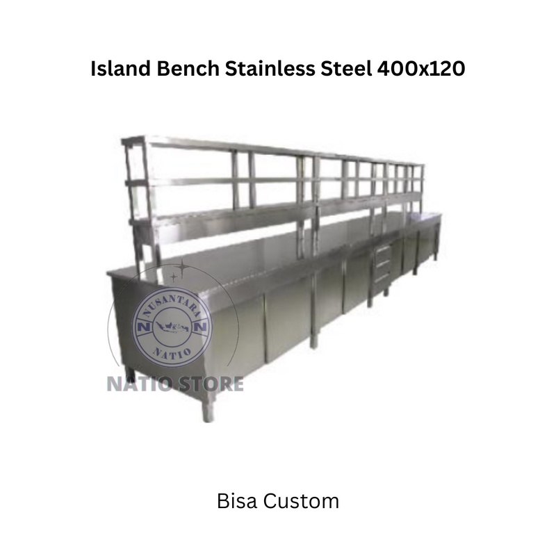 Jual Meja Laboratorium Island Bench Stainless Steel 304 Shopee Indonesia