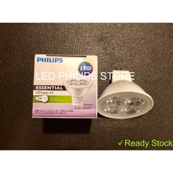 Jual LAMPU HALOGEN LED SPOT PHILIPS 5W 12V TUSUK MR 16 MR16 | Shopee ...