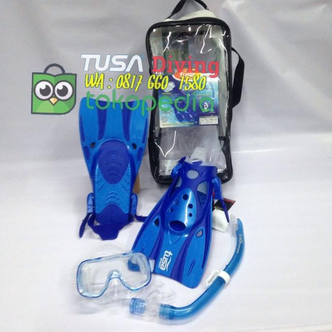 Jual TUSA Mask+Snorkel+Fin MiniKleio Hyperdry Youth Travel Set UP0201