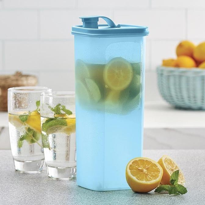 Jual Tupperware Botol Minum 2Ltr Slimline Slim Line 2L Biru [A08 ...