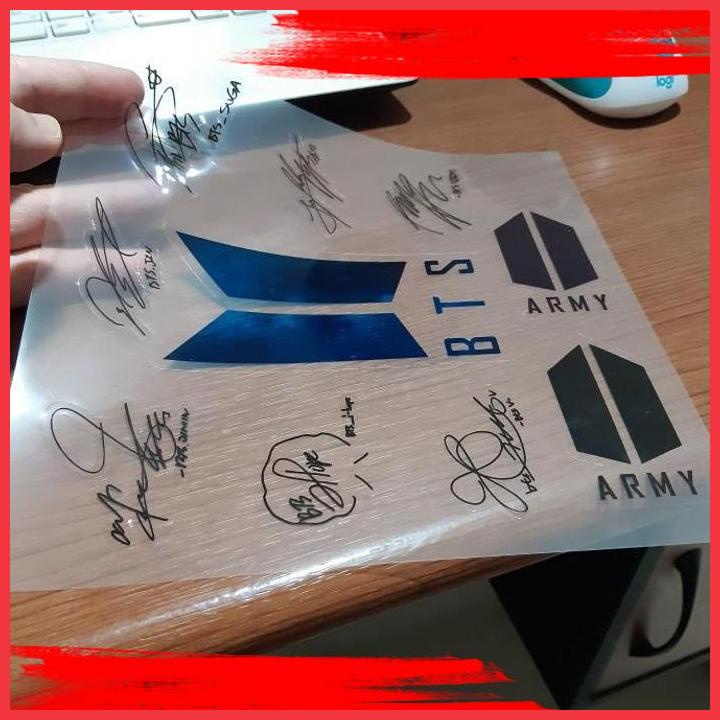 Jual (pigg) sticker bts sign tanda tangan kpop | Shopee Indonesia