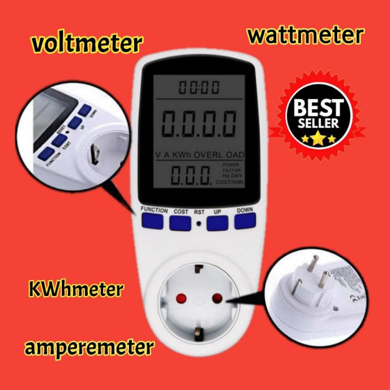 Jual Alat ukur test tegangan listrik digital kwh volt watt amper meter ...
