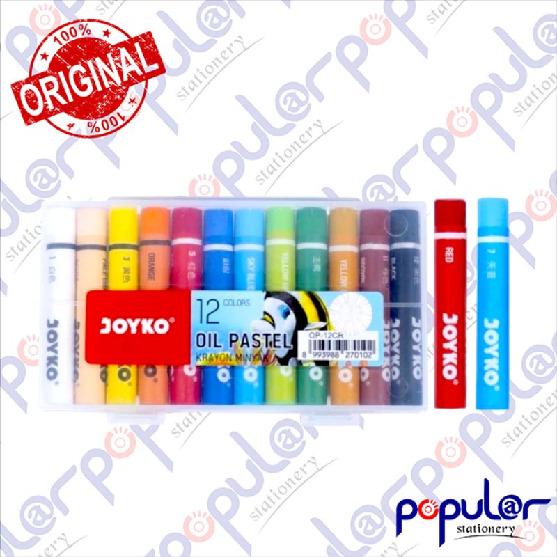 Jual Crayon Joyko 12cr Mini Krayon Minyak Oil Pastel 12 Warna Op 12cr