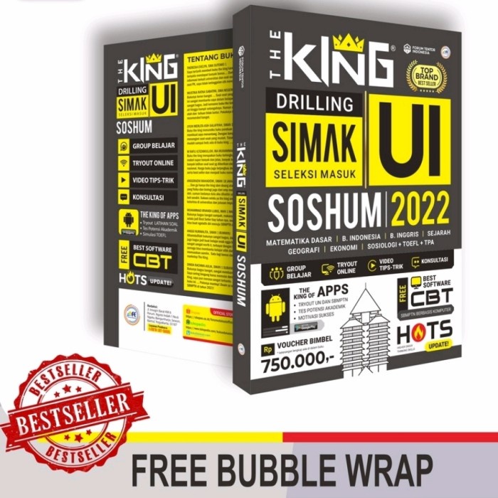 Jual Buku Sekolah The King Drilling Simak Ui Soshum No Bonus