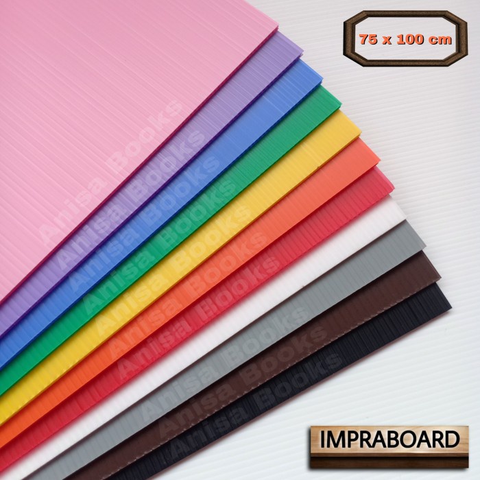 Jual Impraboard / Inpraboard / PP Board 100 x 75 cm Set 4 Lembar ...