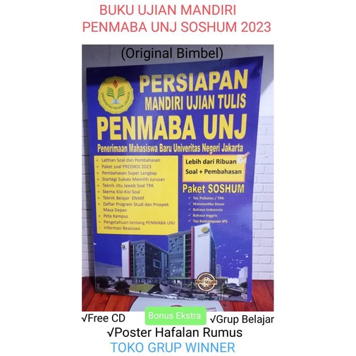 Jual BUKU PERSIAPAN UJIAN MANDIRI PENMABA UNJ SOSHUM 2023||Terlengkap ...