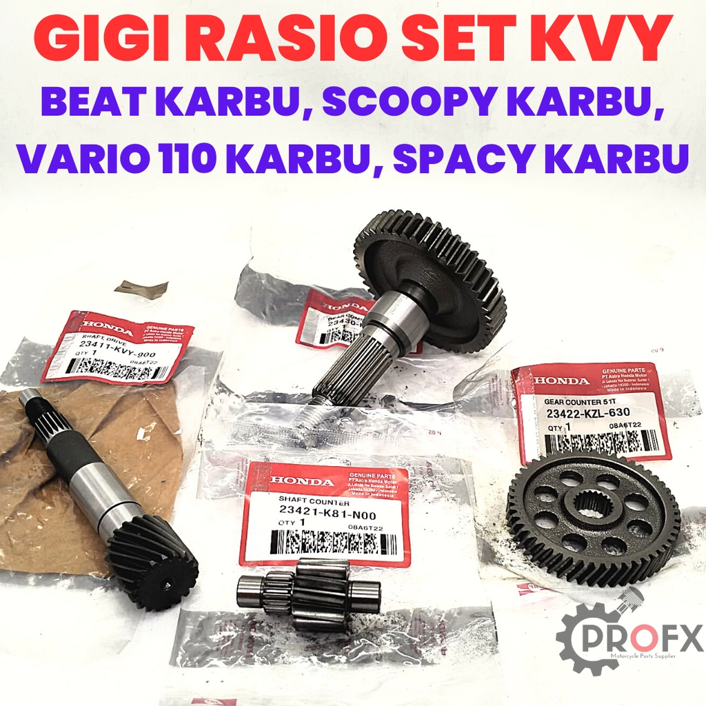 Jual GIGI RASIO SET KVY HONDA BEAT, VARIO 110, SCOOPY, SPACY KARBU ...