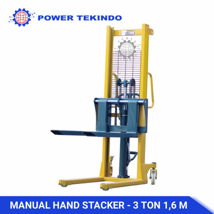 Jual Amw Manual Hand Stacker 3 Ton 1,6 Meter Hand Forklift | Shopee ...