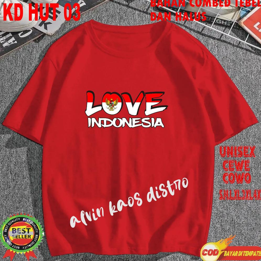 Jual Kaos Hut Ri 78 Indonesia Merdeka 1945 Kaos Indonesia Pakaian Pria