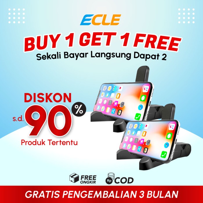 Jual Ecle Phone Stand Holder Dudukan Hp Folding Desktop Liftable Hitam Shopee Indonesia