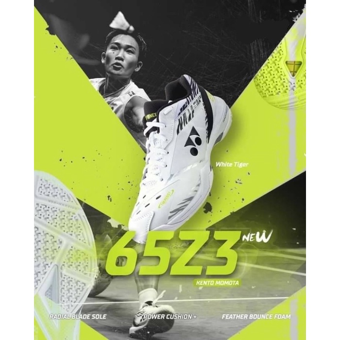 White Tiger Momota Shoes Sepatu Badminton Profesional Yonex Unisex