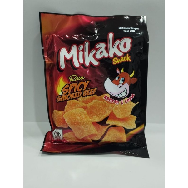 Jual Snack Mikako Rasa Sapi Asap Pedas / Spicy Smoked Beef | Shopee ...