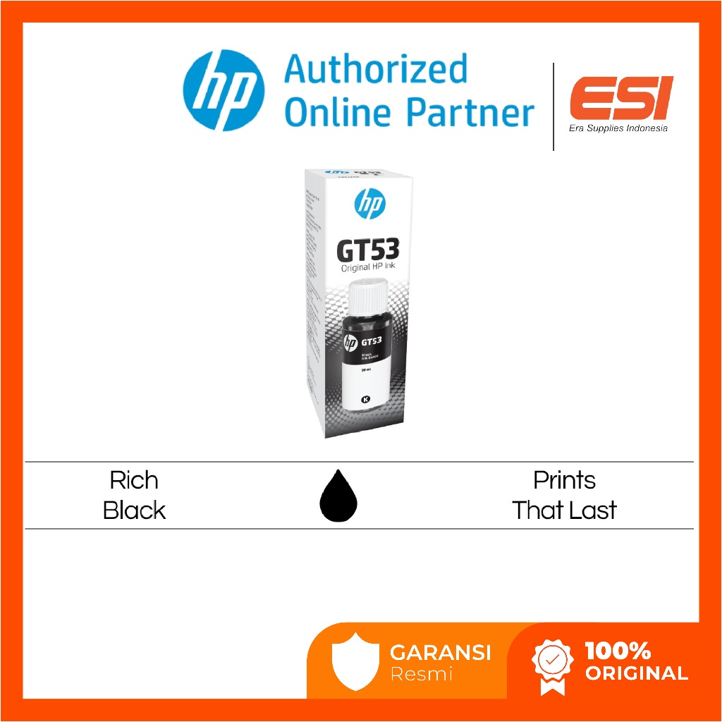 Jual HP GT53 Black Original Ink Bottle Shopee Indonesia