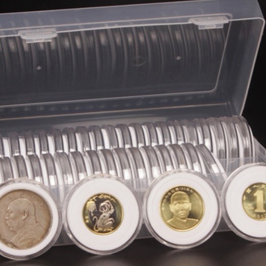 Jual 60 Pelindung Koin Kapsul Coin Bulat Transparan 46 Mm Busa Box
