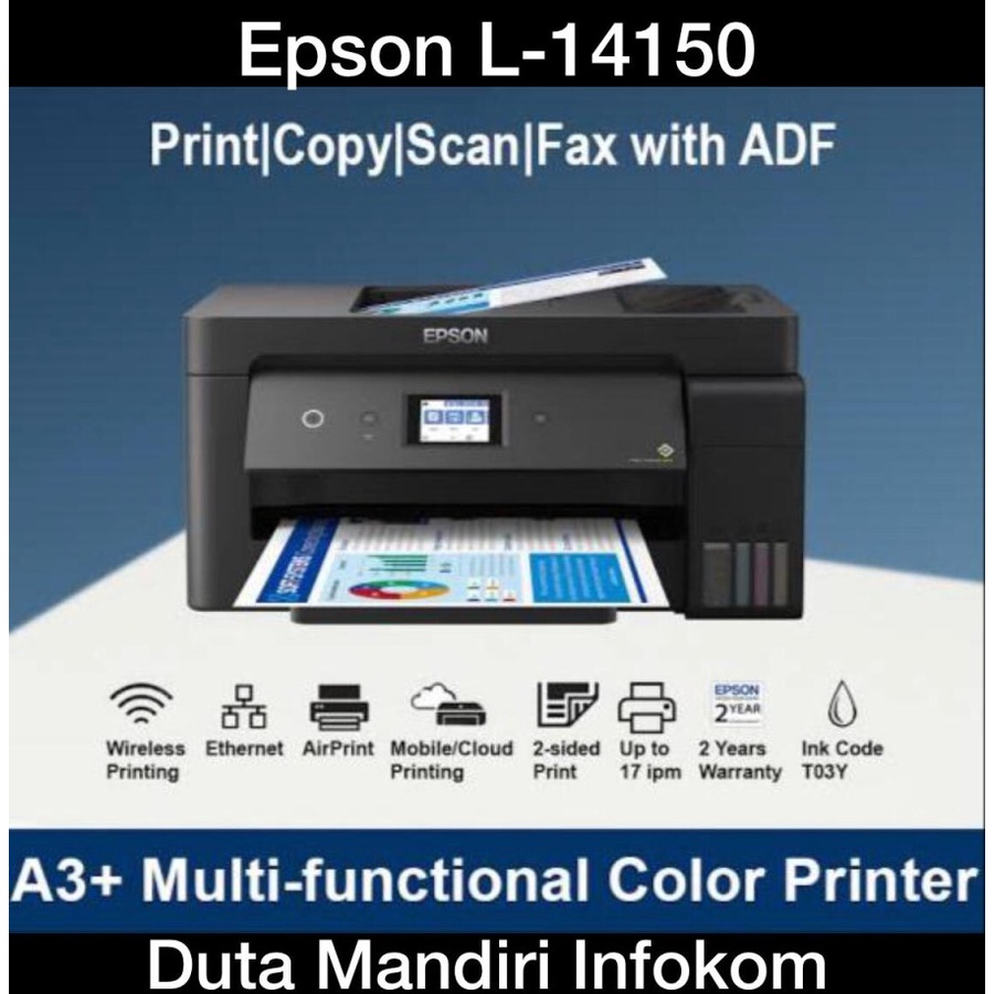Jual Epson EcoTank L14150 A3 WiFi Duplex AllinOne Ink Tank Printer
