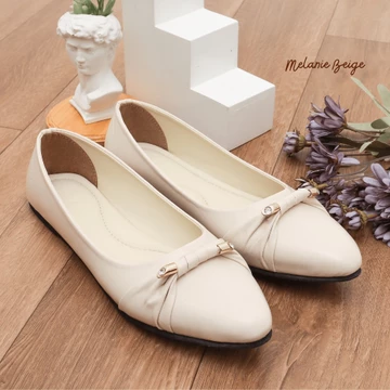 QUINCE Melanie Flat Shoes Wanita Ballerina Flat Shoes Nyaman Untuk Kerja Kuliah Daily Empuk