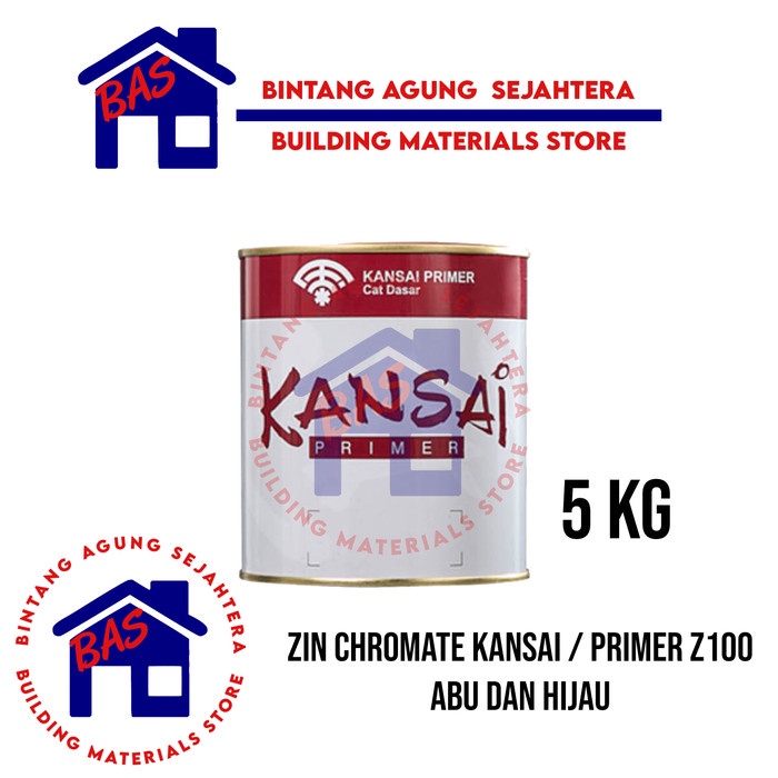 Jual HRG DISKON KANSAI ZINC CHROMATE PRIMER CAT DASAR KAYU DAN BESI