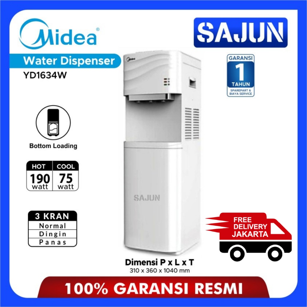 Jual Dispenser Air Midea YD1634W Water Dispenser Galon Bawah Shopee