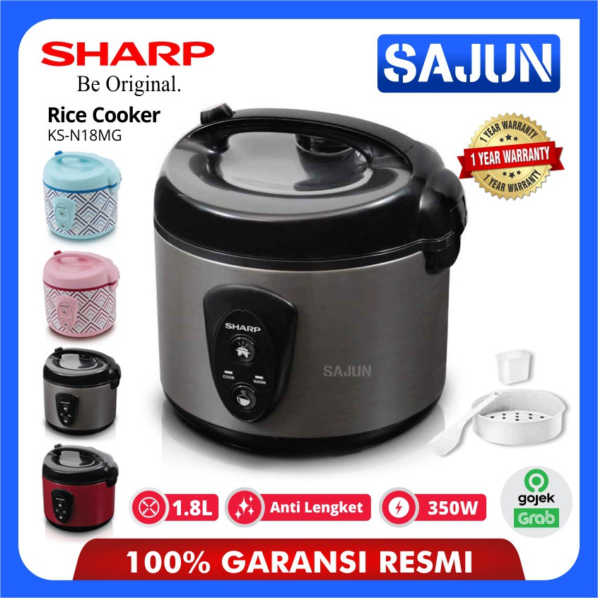 Jual Sharp - Rice Cooker KSN18MG - Penanak Nasi Kapasitas 1.8 Liter KS ...
