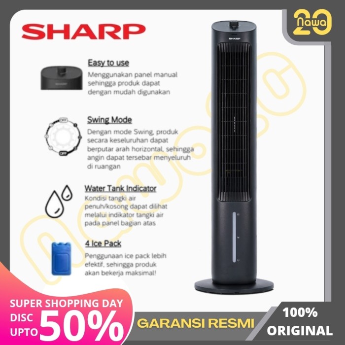 Jual Terlaris Sharp Air Cooler 4 Liter Pj R34Ty B Pendingin Ruangan ...