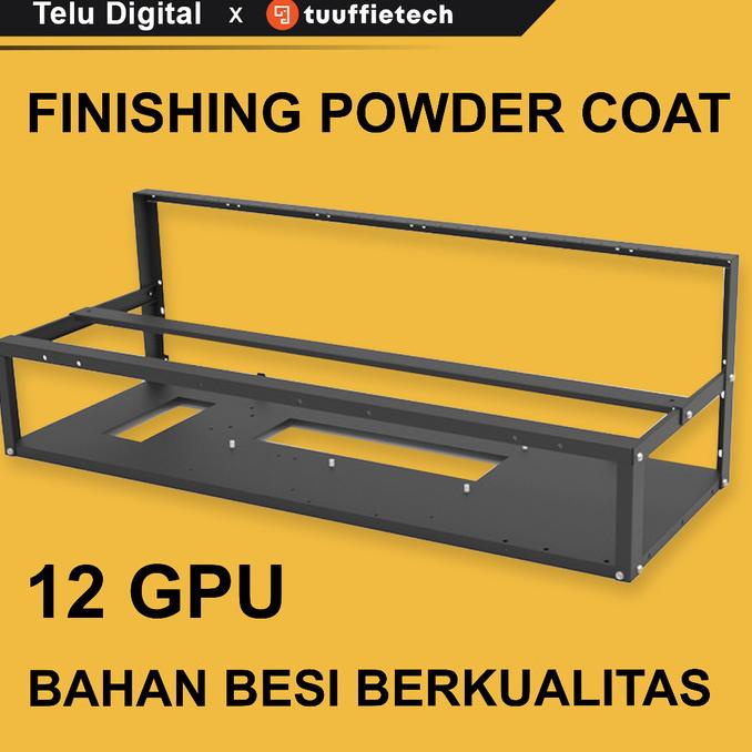 Jual Mining Rig Frame - Tuuffietech 12 GPU VGA Open Air Casing | Shopee ...