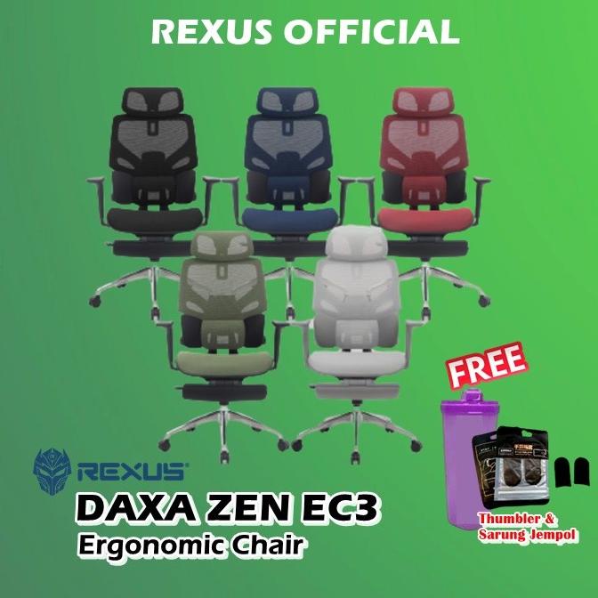 Jual Rexus Daxa Zen EC3 / EC-3 Ergonomic Office Chair DX-EC3 Kursi ...