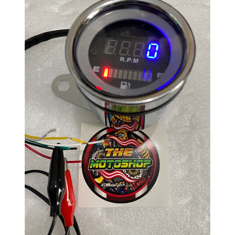 Jual speedometer speedo meter rpm led bulat indikator pengukur rpm ...