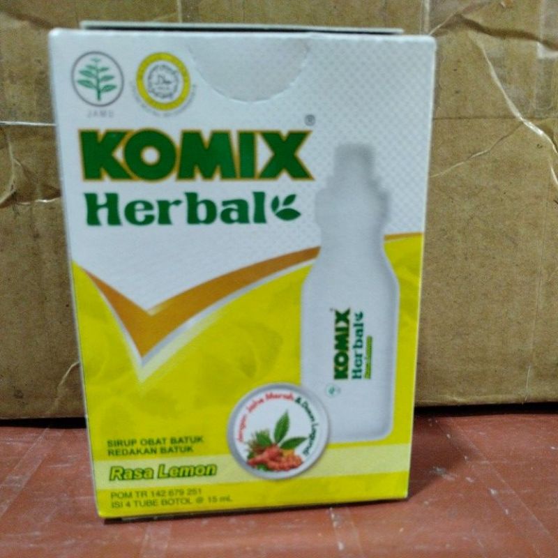 Jual Komix Herbal Rasa Lemon Dus Isi 4 Tube Untuk Obat Batuk Shopee