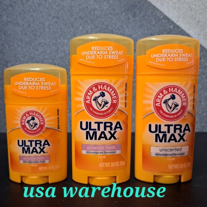 Jual Arm & Hammer Ultra Max Antiperspirant Deodorant Unscented Powder