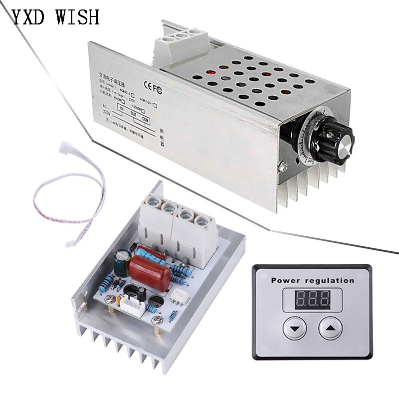 SCR Voltage Regulator Speed Controller – 10000W, 110V/220V Input, 25A – Dimmer Thermostat
