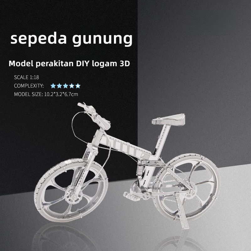 Jual Sepeda Gunung I21110 Puzzle Diy, Model Rakitan Logam 3d Baru ...
