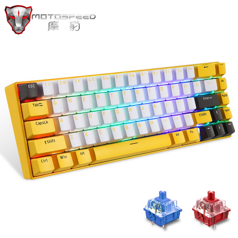 Jual &Motospeed BK67 Mechanical Keyboard 67 Key RGB Bluetooth 5.0 ...