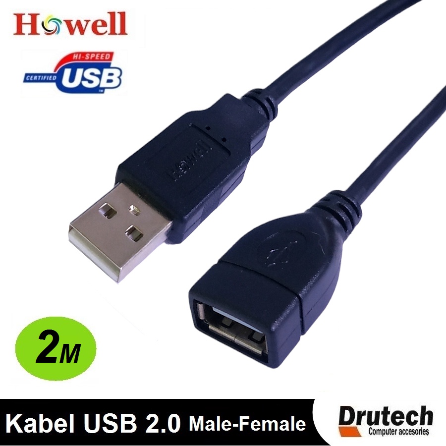 Jual Howell Kabel Sambungan Usb M Male To Female Extension Meter Shopee Indonesia