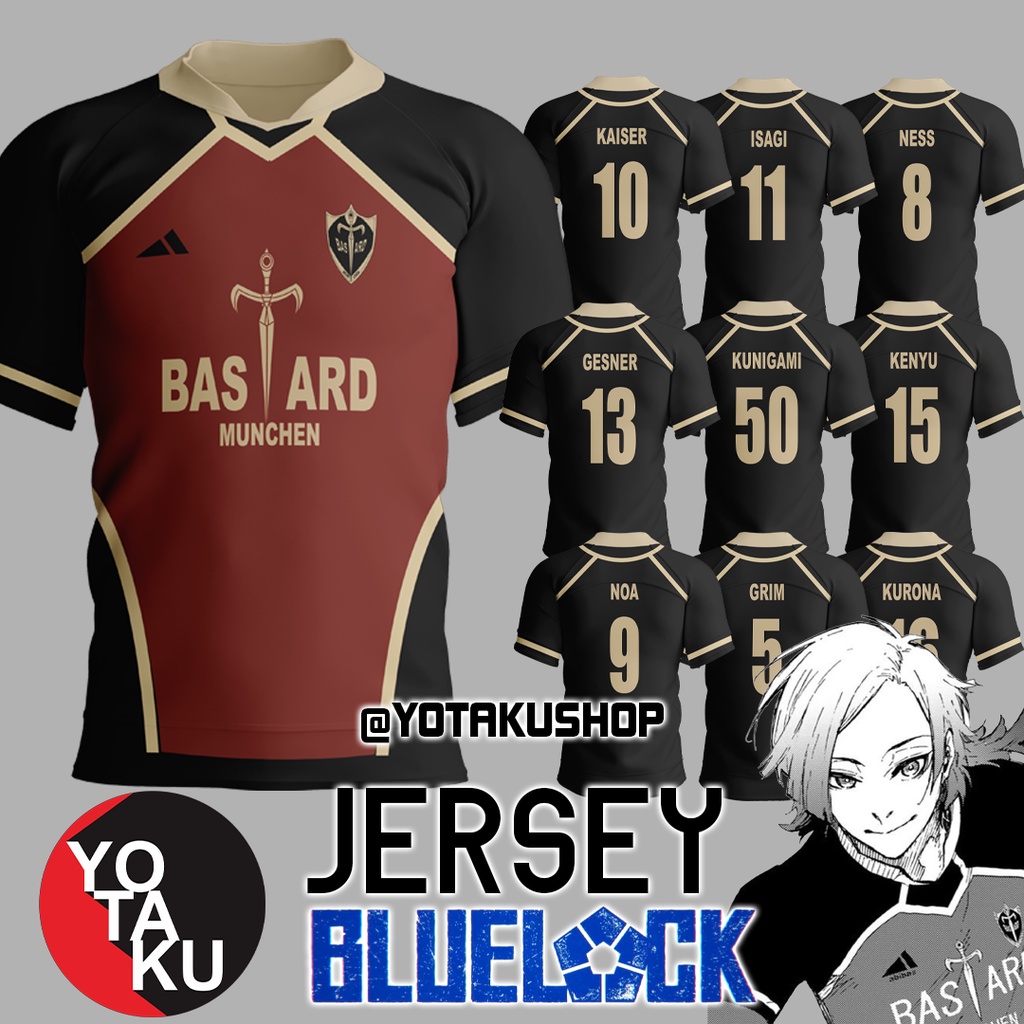 Jual Jersey Anime Cosplay Blue Lock Kaiser Bastard Munchen Isagi Yoichi ...