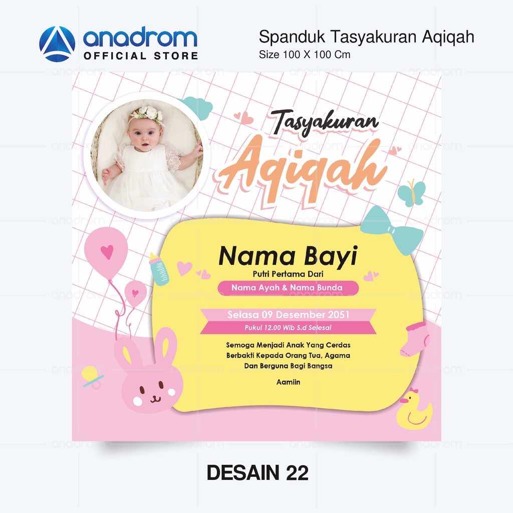 Jual Spanduk Tasyakuran Aqiqah Untuk Anak Perempuan | Banner Aqiqah ...