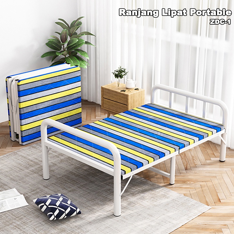 Jual Ranjang Lipat Besi Tempat Tidur Lipat Multifungsi Portable Folding ...