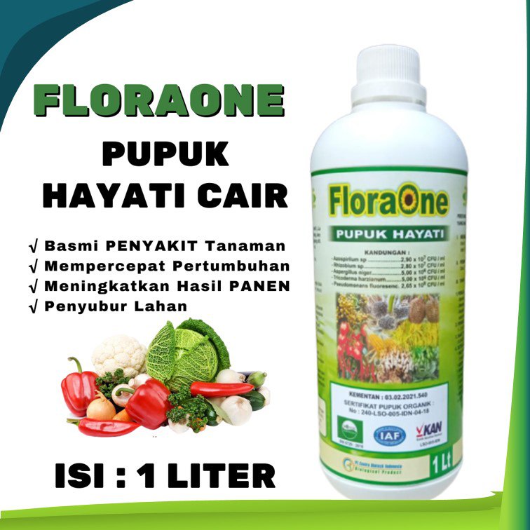 Jual FLORAONE Pupuk Hayati 1 Liter Cair, Fungisida Untuk Bawang Merah ...