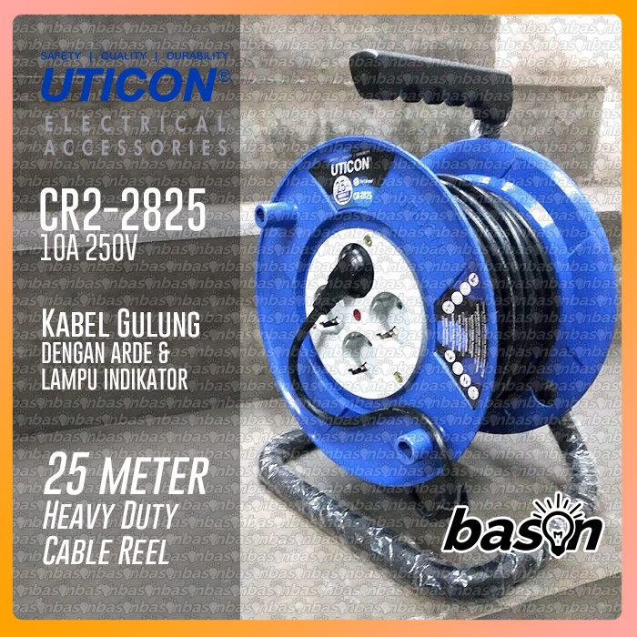 Jual Uticon Cr2825 Cable Reel Kabel Gulung Arde 25 Meter Shopee Indonesia