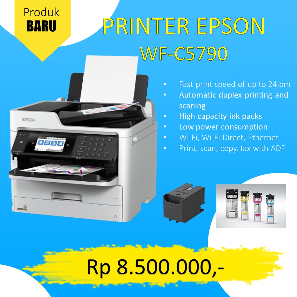 Jual Epson Workforce Pro Wf C5790 Wi Fi Duplex All In One Inkjet Printer Shopee Indonesia 1096
