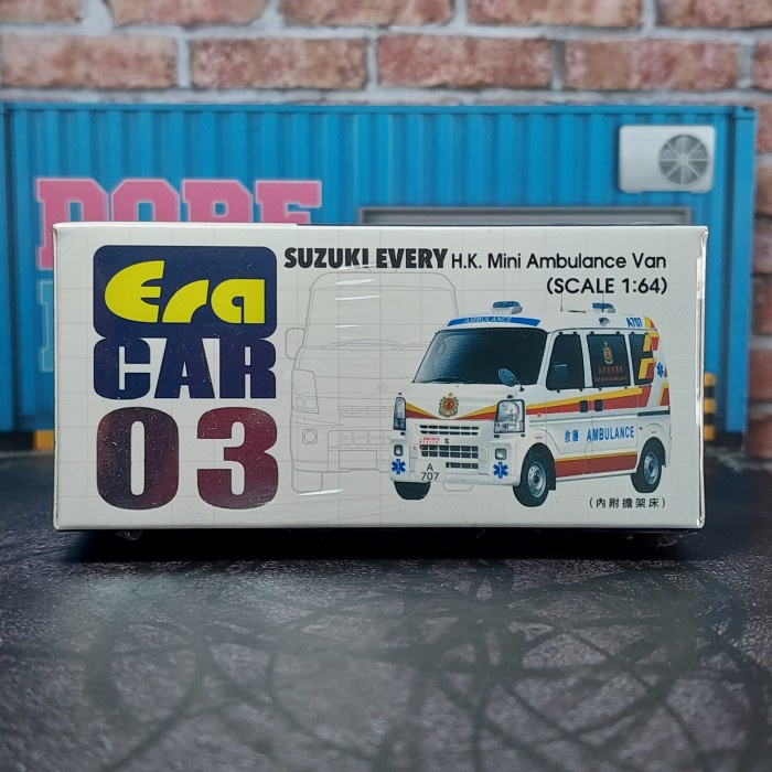 Voiture Miniature Era Car 1:64 - Suzuki Every Yokohama City Fire Bureau (Camion De Pompiers)