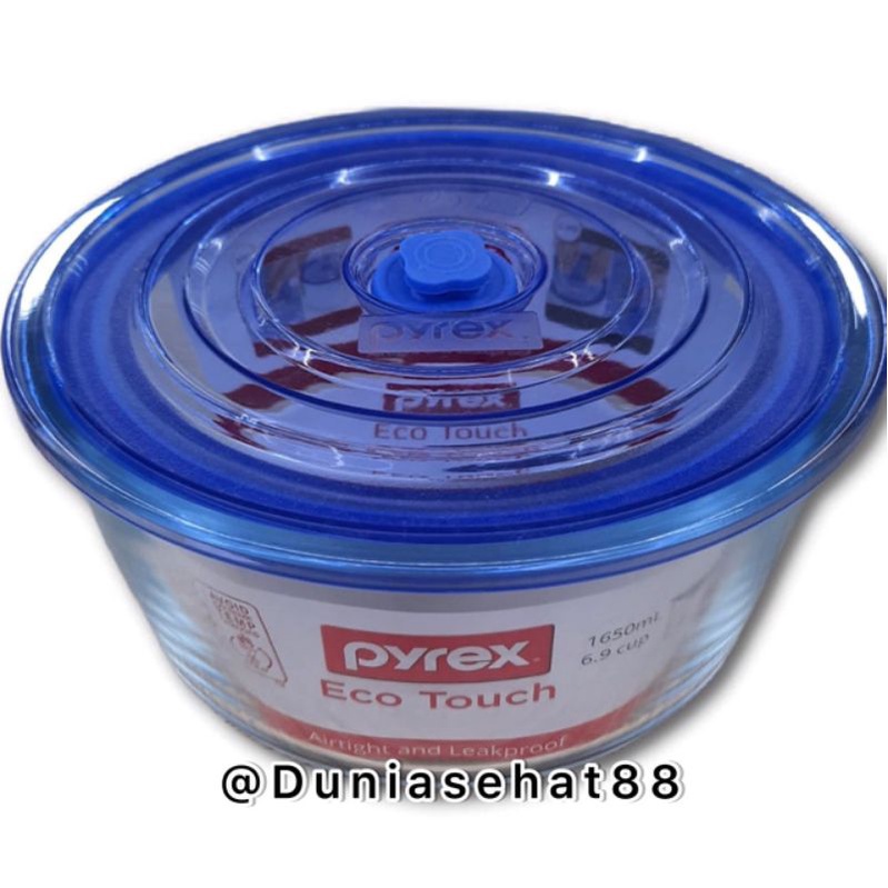 Jual PROMO PYREX ECO TOUCH ROUND 1650 ML Wadah kaca tahan panas