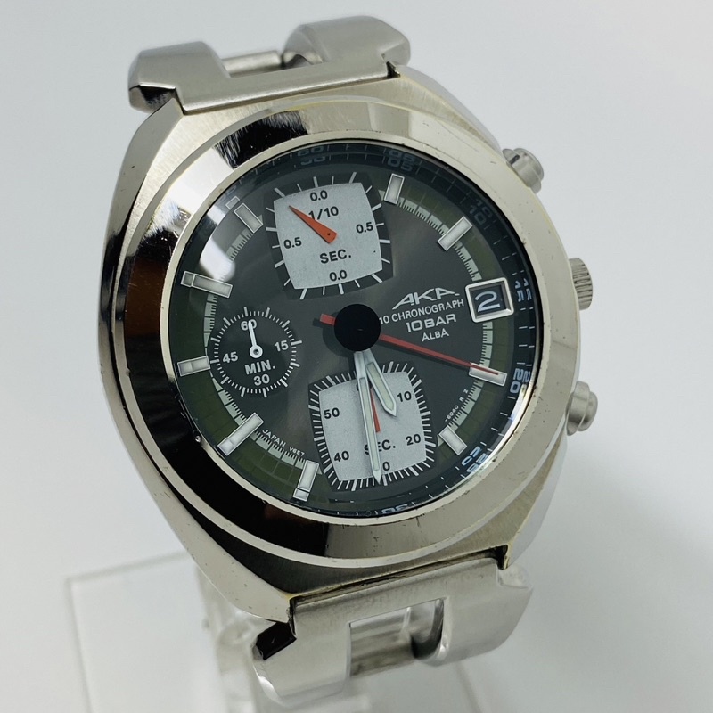 レア セイコーALBA アラームクロノグラフ V600−6030Seiko Alba V657
