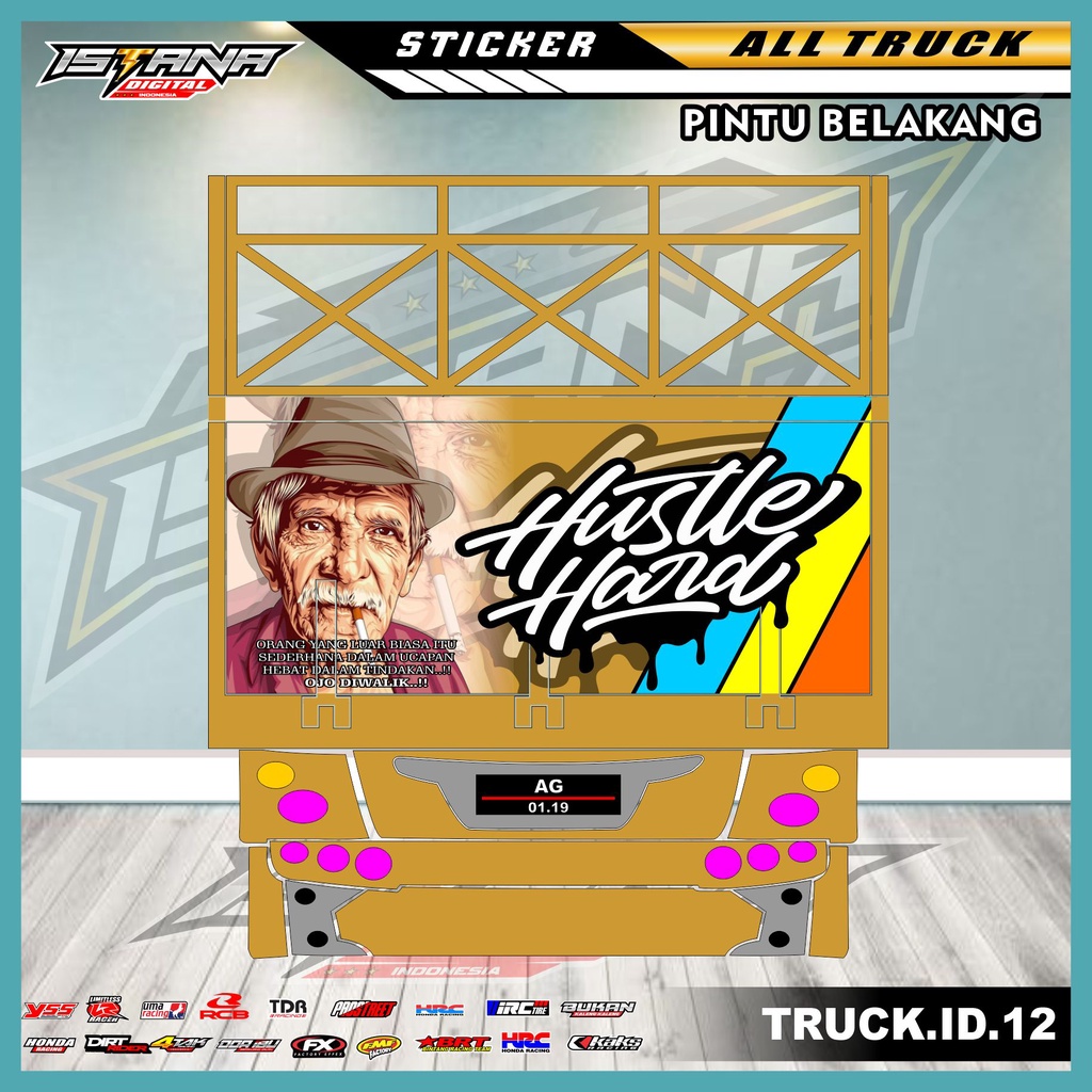 Jual Stiker Decal Pintu Bak Belakang Truk Sticker Variasi Pintu Bak Belakang Truck Truck Id