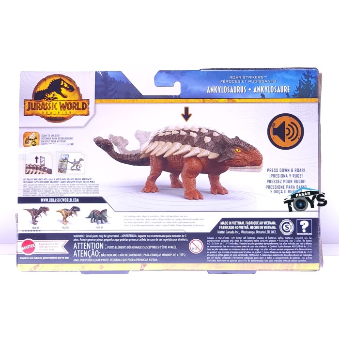 Jual Jurassic World Dominion Roar Strikers Ankylosaurus Dinosaur Figure Shopee Indonesia 8113