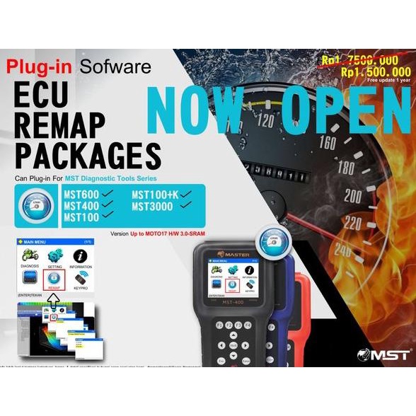 Jual REMAP ECU SCANNER MOTOR INJEKSI MASTER ZEUS MST100P MST400 MST