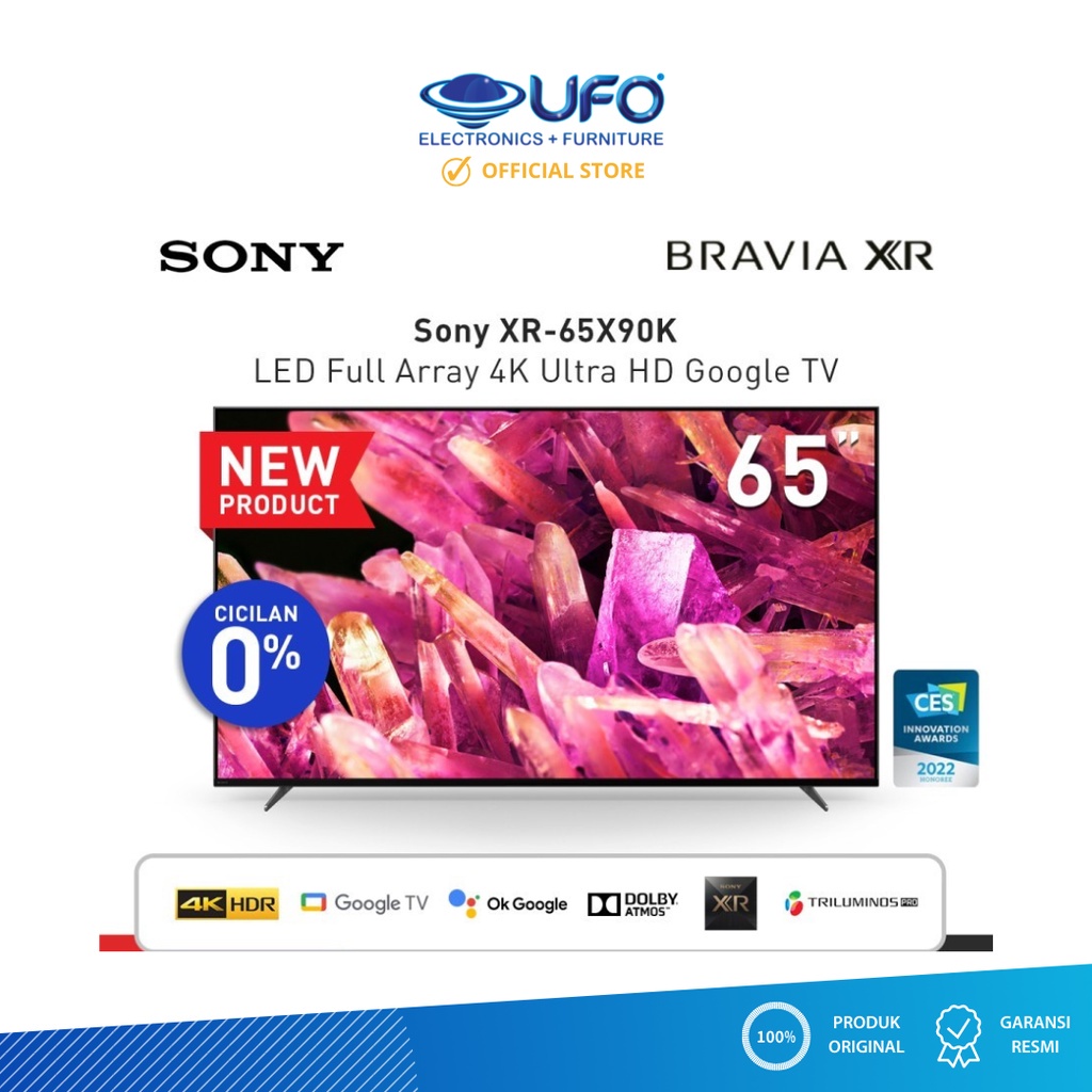 Jual Sony XR65X90K Led BRAVIA XR Full Array UHD 4K HDR Smart Android ...