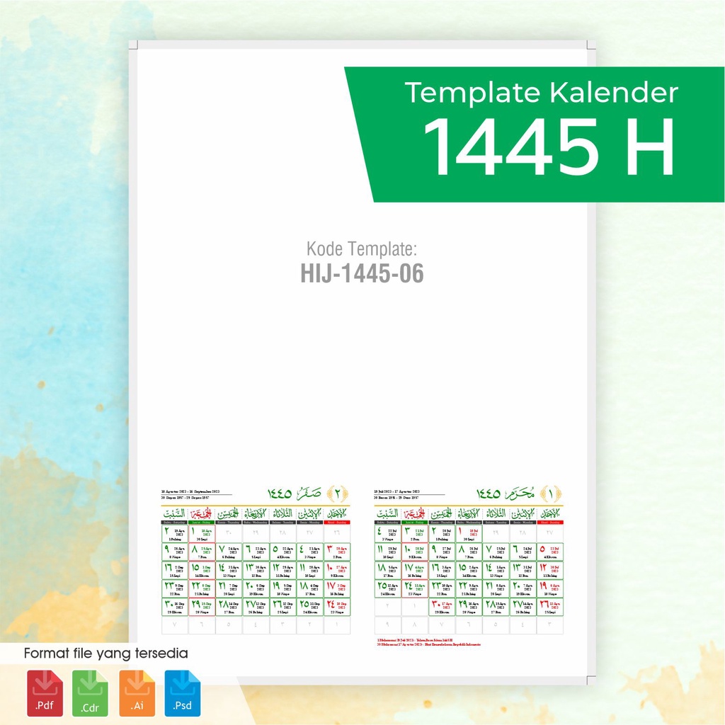 Jual KALENDER HIJRIYAH 1445 H - HIJ-1445-06  Shopee Indonesia