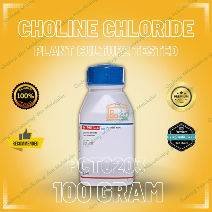Jual Choline chloride C5H14ClNO, Plant Culture Tested, 100 gr