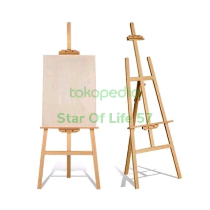 Jual Easel Wooden Frame Foto Lukisan Lukis Stand Kayu Original Shopee